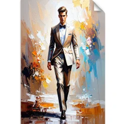 Naklejka samoprzylepna do salonu Feeby Mężczyzna w garniturze 20x30