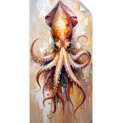 Naklejka samoprzylepna do salonu Feeby Ośmiornica Ocean Natura 40x80