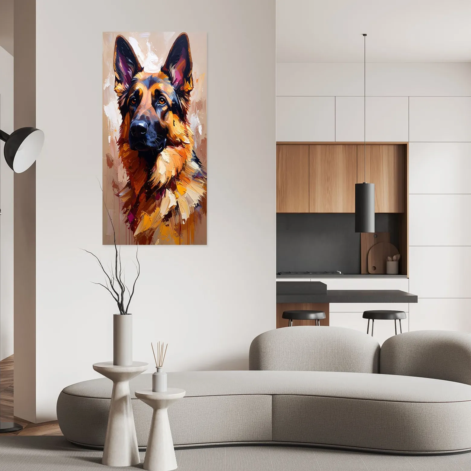 Naklejka samoprzylepna Feeby Owczarek niemiecki Pies Zwierzę 40x80
