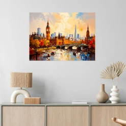 Naklejka samoprzylepna Feeby Panorama Londynu Big Ben 30x20