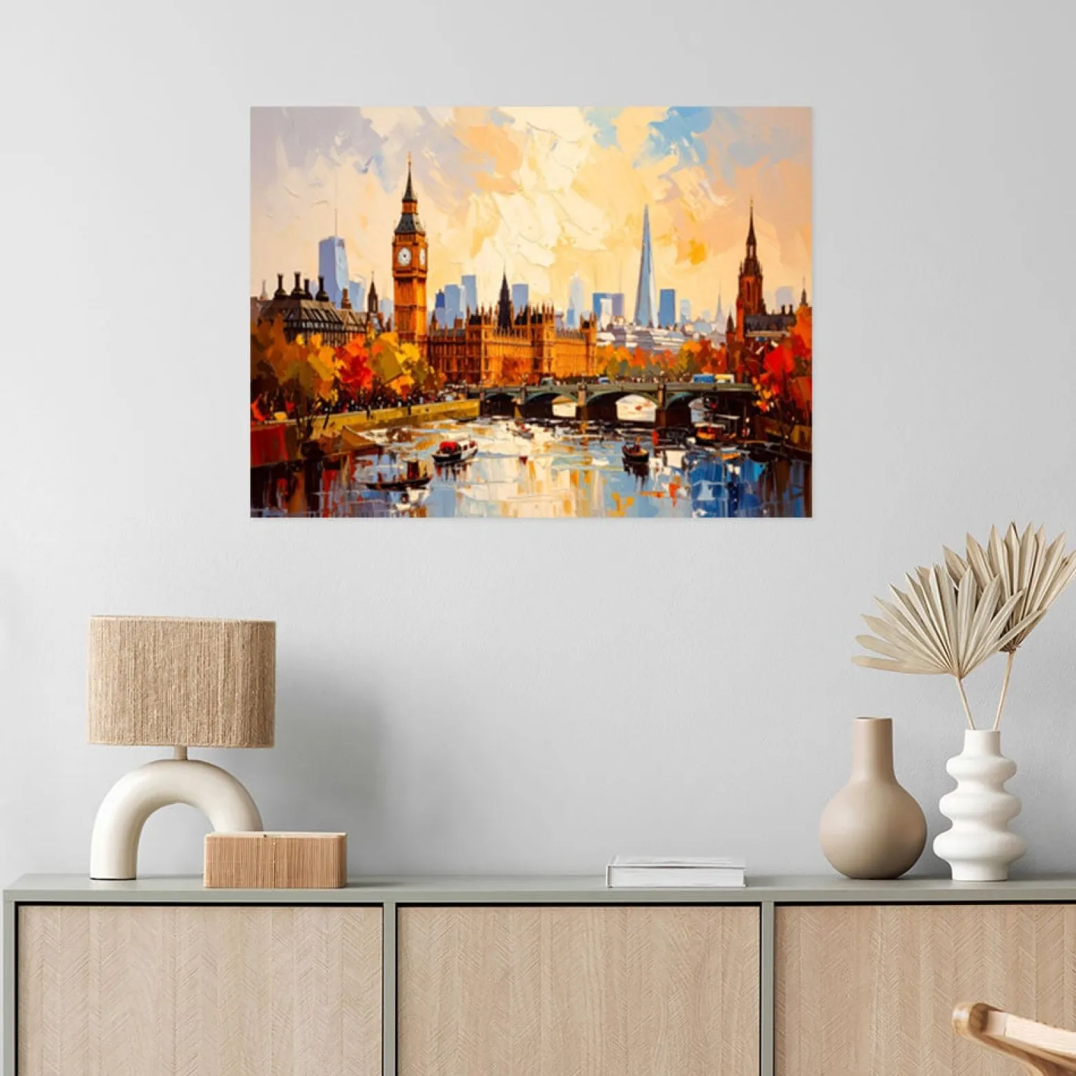 Naklejka samoprzylepna Feeby Panorama Londynu Big Ben 30x20