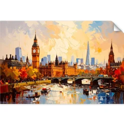 Naklejka samoprzylepna Feeby Panorama Londynu Big Ben 30x20