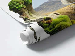 Naklejki dziury górska oaza 3D efekt na ścianę 74x80