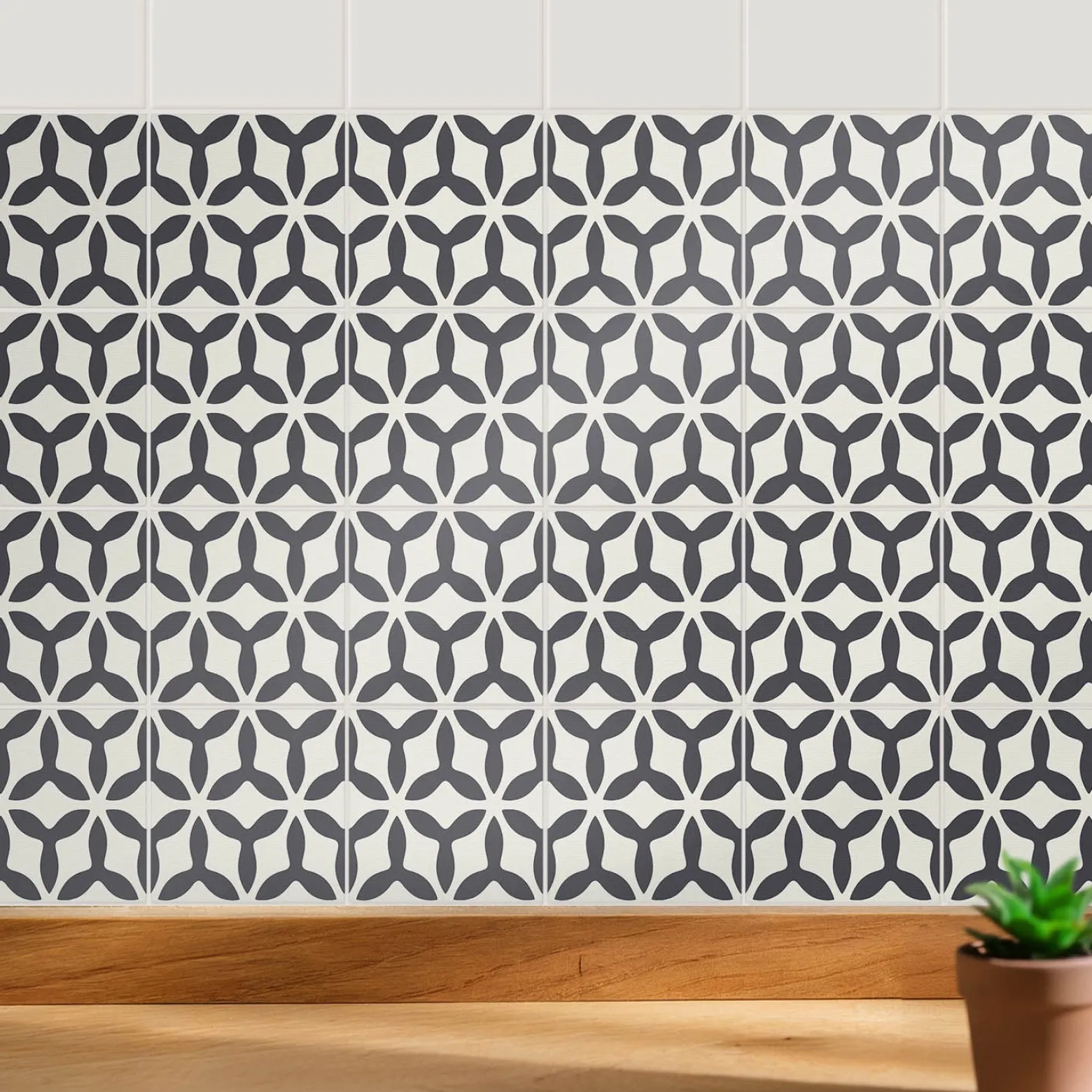 Naklejki na kafelki 10x10 cm Geometria symetryczna 24 szt.
