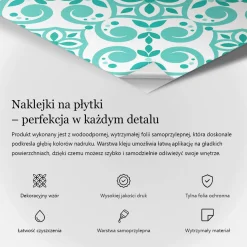 Naklejki na kafelki 10x10 cm Graficzne motywy geometryczne 24 szt.