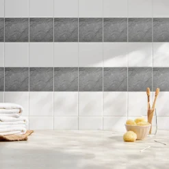 Naklejki na kafelki 10x10 cm Tekstura kamienia naturalnego 24 szt.