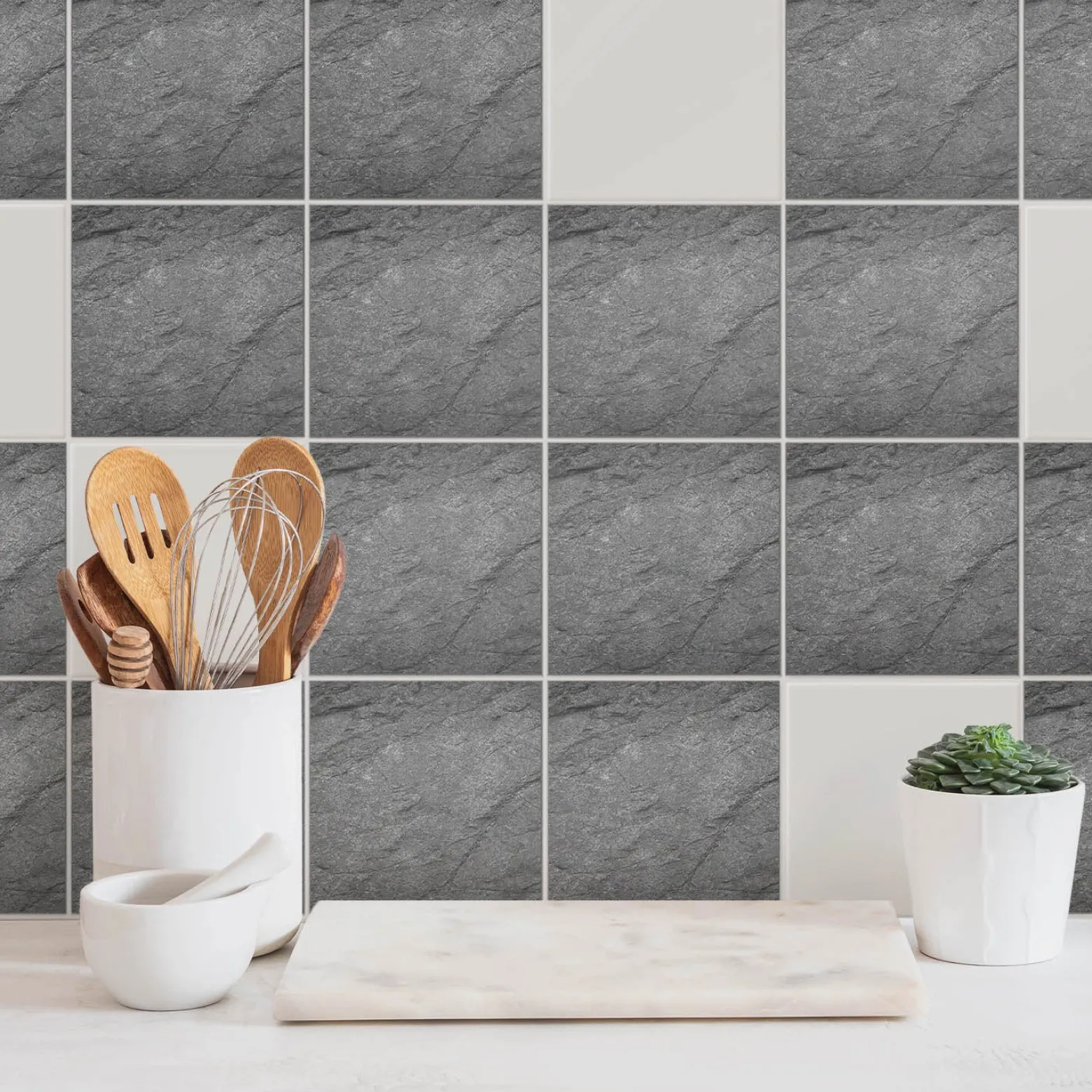 Naklejki na kafelki 10x10 cm Tekstura kamienia naturalnego 24 szt.