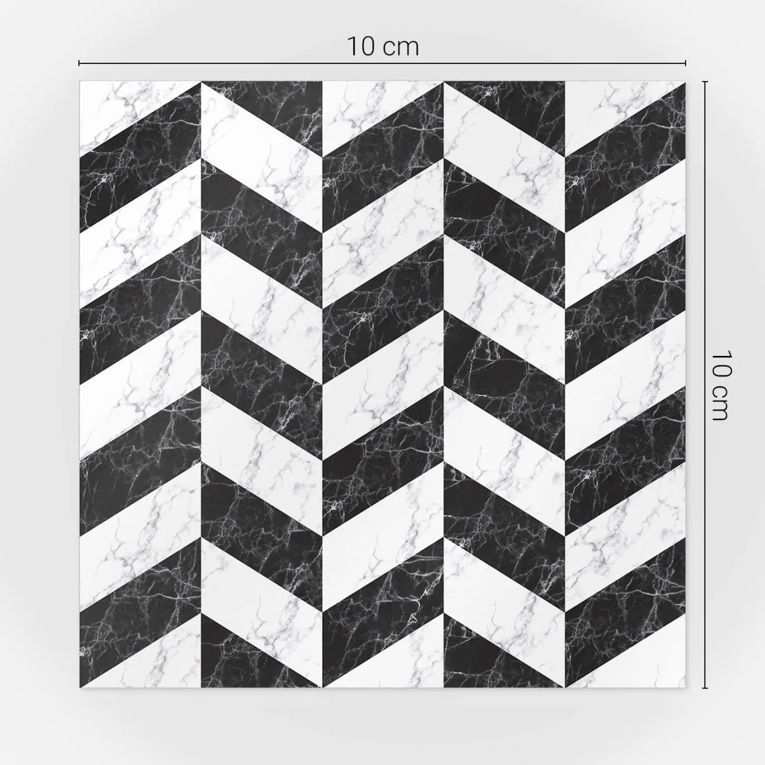 Naklejki na kafelki 10x10 cm Zygzakowate motywy w linii 24 szt.