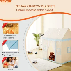 Namiot dla Maluchów z Matą i Lampką Domek