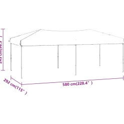 Namiot imprezowy Antracyt 3 x 6 m Tkanina vidaXL