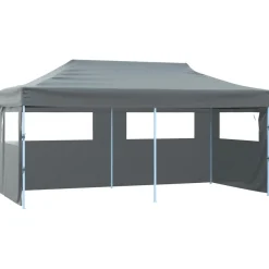 Namiot ogrodowy Antracyt Tkanina with 4 sidewalls vidaXL