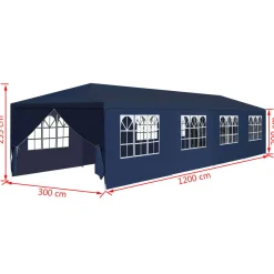 Namiot ogrodowy Niebieski 3 x 12 m Tkanina vidaXL