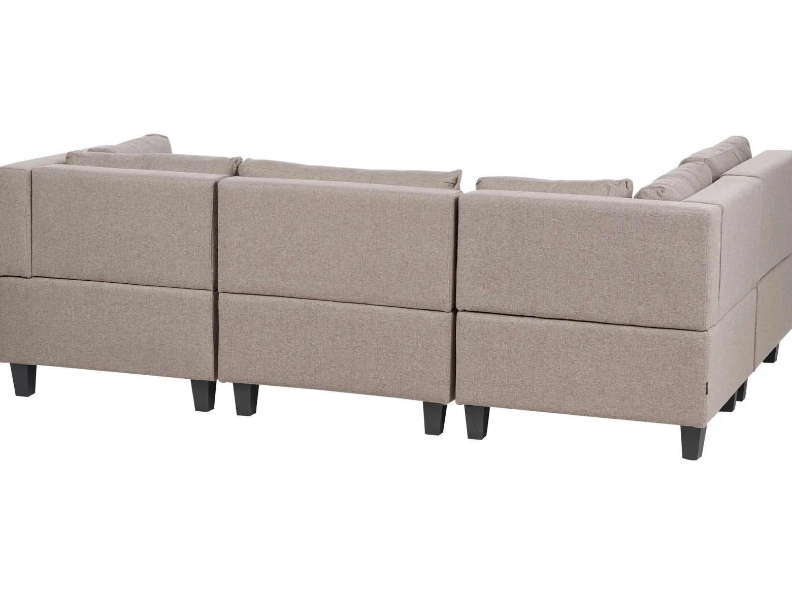 Narożna sofa modułowa tapicerowana 4-osobowa brązowa