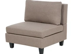 Narożna sofa modułowa tapicerowana 4-osobowa brązowa