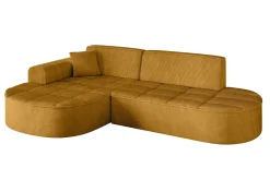 Narożnik lewostronny bez funkcji spania TARO-L1 - 243x171x79,5 cm Żółty