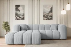 Narożnik lewostronny bez funkcji spania OLEA-L1 - 231x173x74 cm Szary