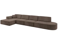 Narożnik lewostronny bez funkcji spania IREA-L3-v4 412x165x77 Brązowy