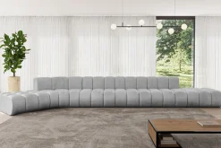Narożnik lewostronny modułowy Solven-L3 - 562x174x70 cm Jasny szary