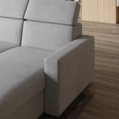 NAROŻNIK PADWA z funkcją spania Brązowy