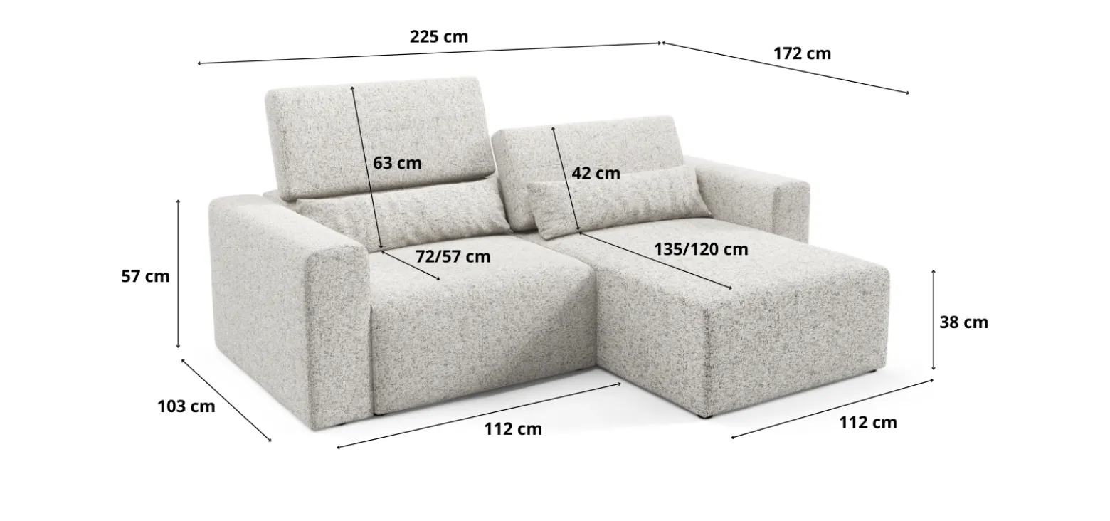 Narożnik Posejdon L modułowy premium Kolor: Puente 52