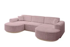 Narożnik uniwersalny bez funkcji spania MARI-U1-v1 303x171x83 cm Różowy