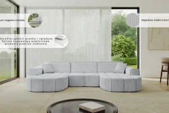 Narożnik uniwersalny bez funkcji spania LIVO-U1 - 315x173x79,5 Czarny