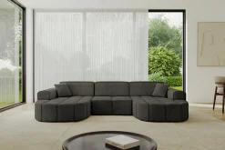 Narożnik uniwersalny bez funkcji spania LIVO-U1 - 315x173x79,5 Czarny