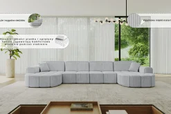 Narożnik uniwersalny bez funkcji spania LIVO-U1 - 400x173x79,5 Morelowy
