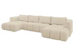 Narożnik uniwersalny z funkcją spania CLOUD-U 405x185x90 cm Beżowy