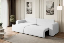 Narożnik z funkcją spania i pojemnikiem ORRO-L - 272x145x83cm Biały