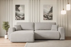 Narożnik z funkcją spania i pojemnikiem ORRO-L - 272x145x83cm Jasny brązowy