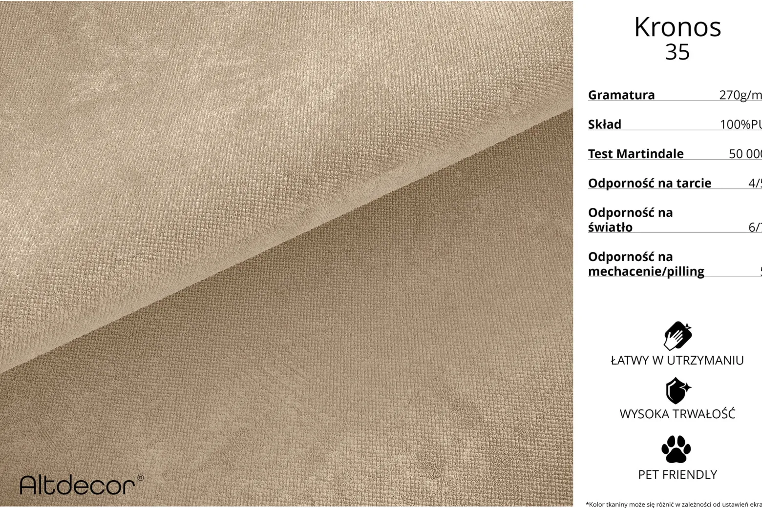 Narożnik z funkcją spania i pojemnikiem GUSA-L 256x165x84 cm Beżowy