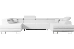 Narożnik z funkcją spania i pojemnikiem GUSA-U 342x202x107 cm Biały