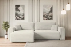 Narożnik z funkcją spania i pojemnikiem ORRO-L - 272x145x83cm Kremowy