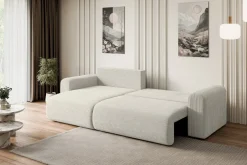 Narożnik z funkcją spania i pojemnikiem ORRO-L - 272x145x83cm Kremowy