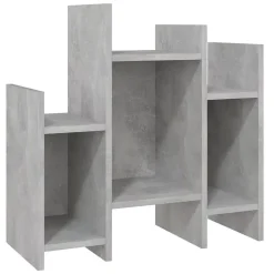 Niski otwarty regał z 6 półkami beton - Riax
