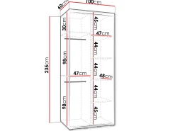 Nowoczesna szafa Dakota 3 100 cm
