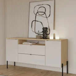 Nowoczesna komoda 140 cm do salonu dwudrzwiowa ORE