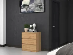 Nowoczesna komoda km3 artisan szafka 3 szuflady do salonu sypialni
