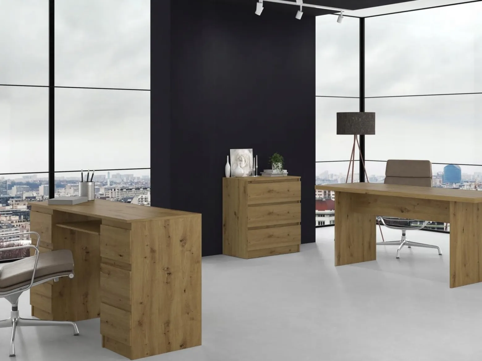 Nowoczesna komoda km3 artisan szafka 3 szuflady do salonu sypialni
