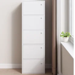 Nowoczesna pojemna komoda szafka duża biała skandynawski loft retro