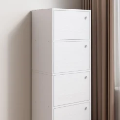 Nowoczesna pojemna komoda szafka duża biała skandynawski loft retro