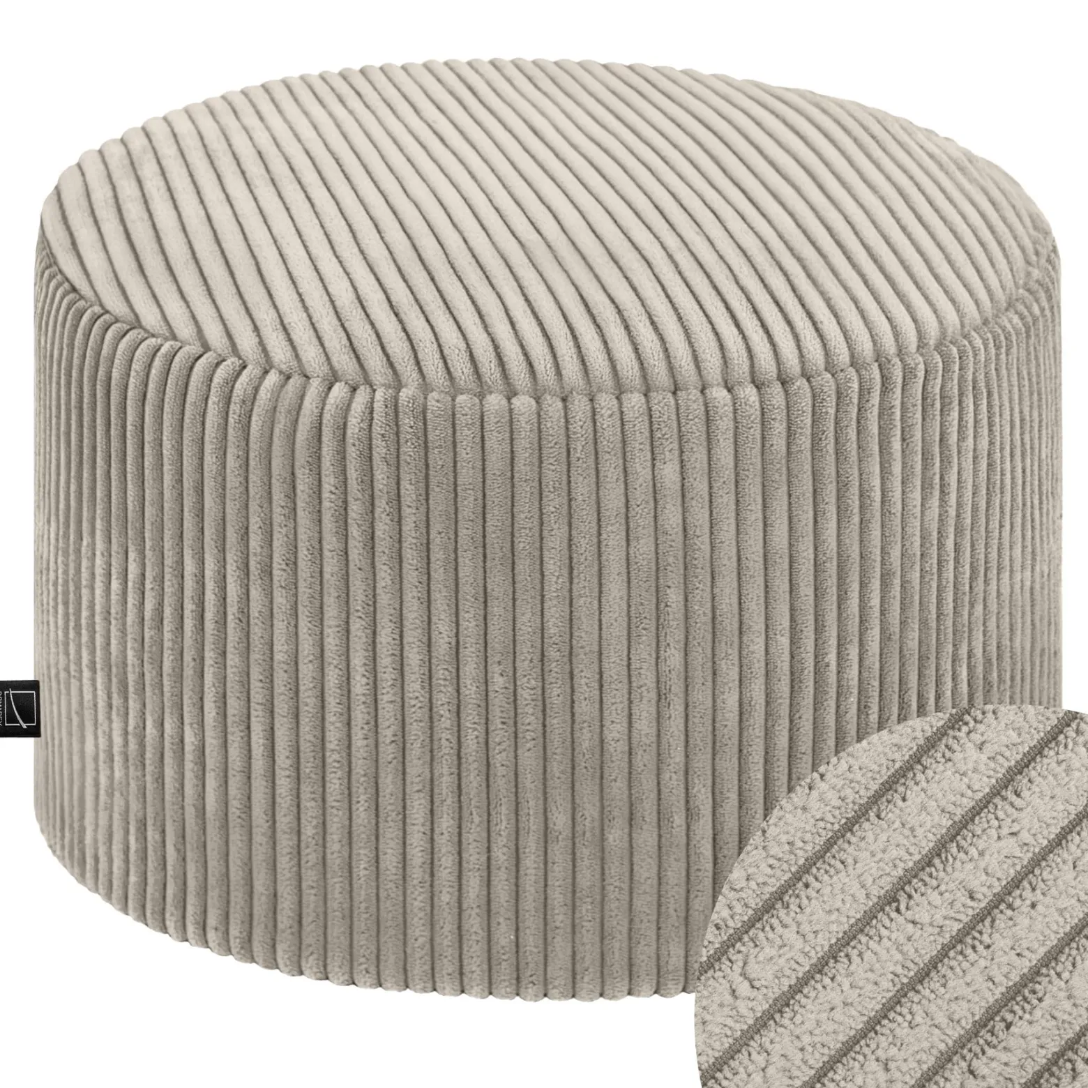 Nowoczesna Pufa CHILL SPOT 45 cm Puf Siedzisko Podnóżek - Beż