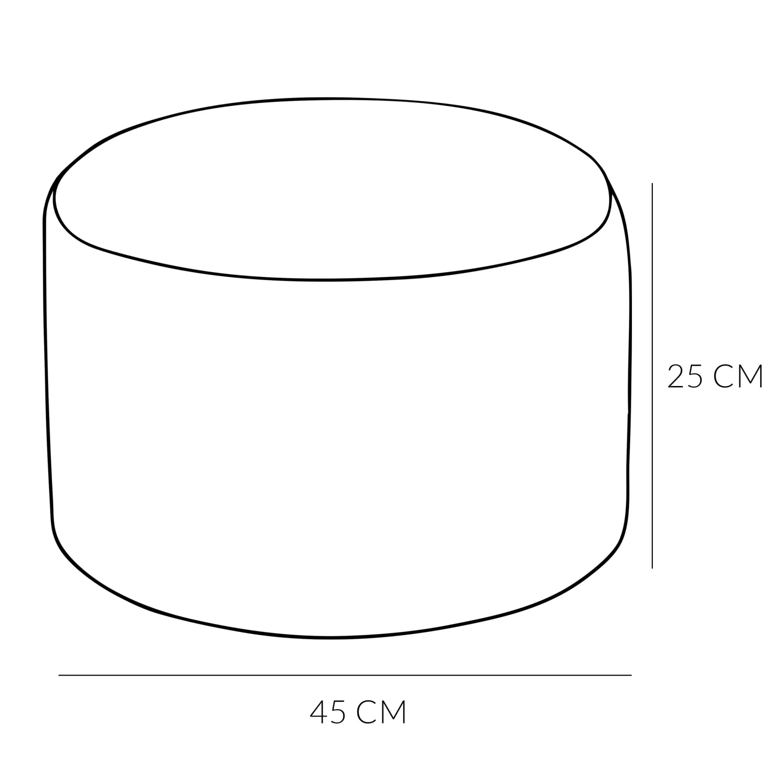 Nowoczesna Pufa CHILL SPOT 45 cm Puf Siedzisko Podnóżek - Beż