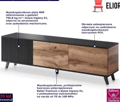 Nowoczesna szafka pod telewizor z lamelami - Zyero
