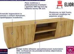 Nowoczesna szafka RTV na nóżkach dąb craft - Zyax