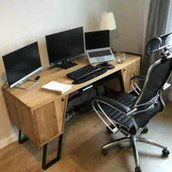 Nowoczesne biurko gabinetowe drewniane do gabinetu BORA I