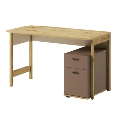 Nowoczesne biurko młodzieżowe SONNY z szufladami dąb artisan