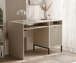 Nowoczesne biurko WAVE 120 cm na nóżkach - kaszmir