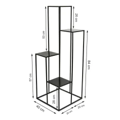 Nowoczesny kwietnik stojak czarny 110 cm LOFT